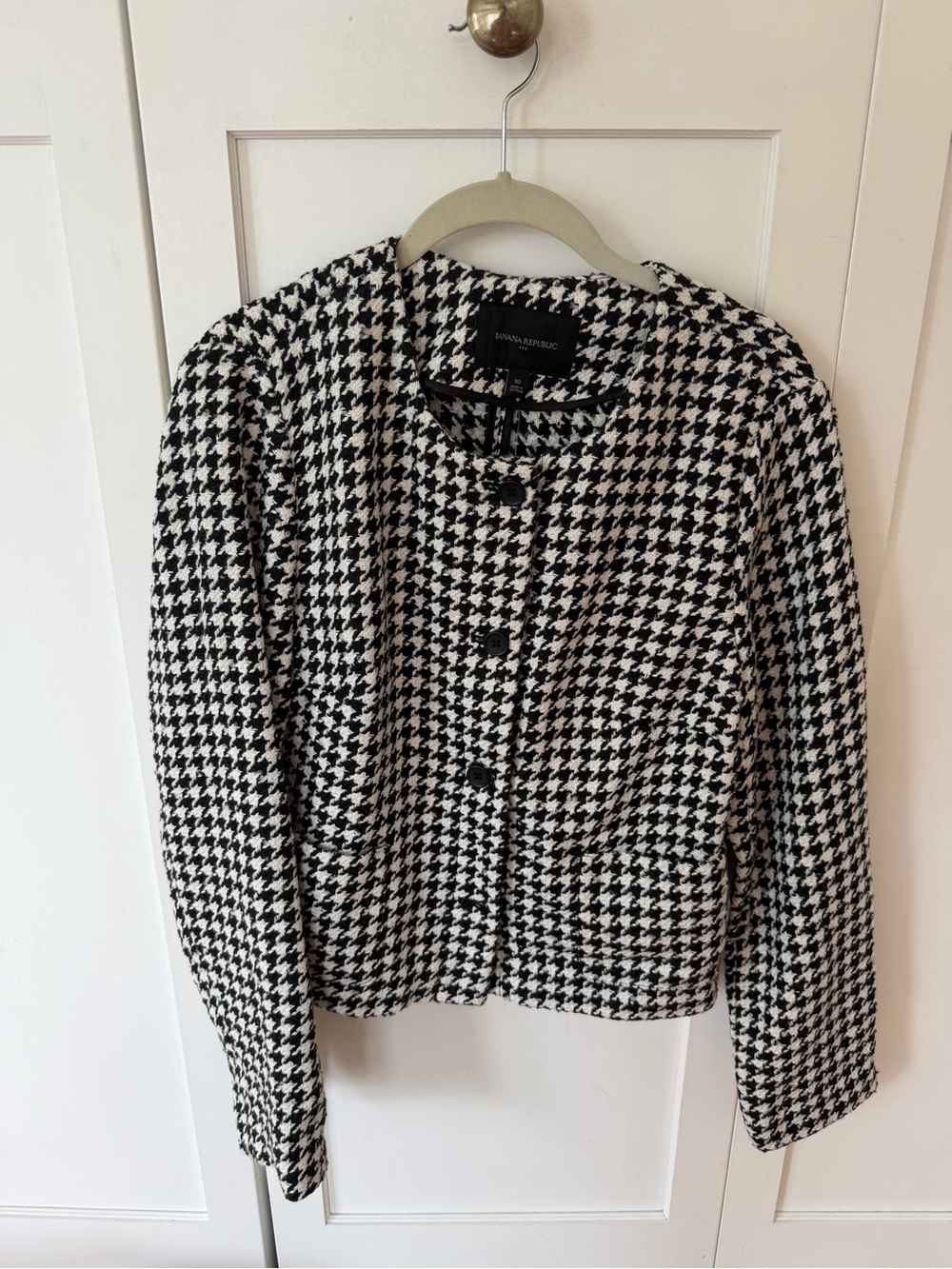 Banana Republic Black & White Houndstooth Jacket